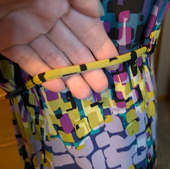 aXCESS a Claiborne Co. Abstract Tank Dress Aline Fit SZ XL - Picture 7 of 13